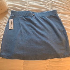 PACSUN terry cloth mini skirt blue